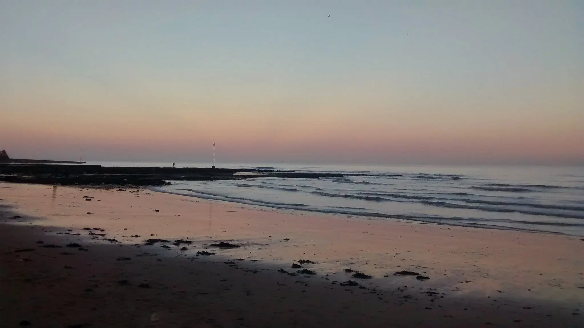 Photo of the North Sea from the coast near Broadstairs