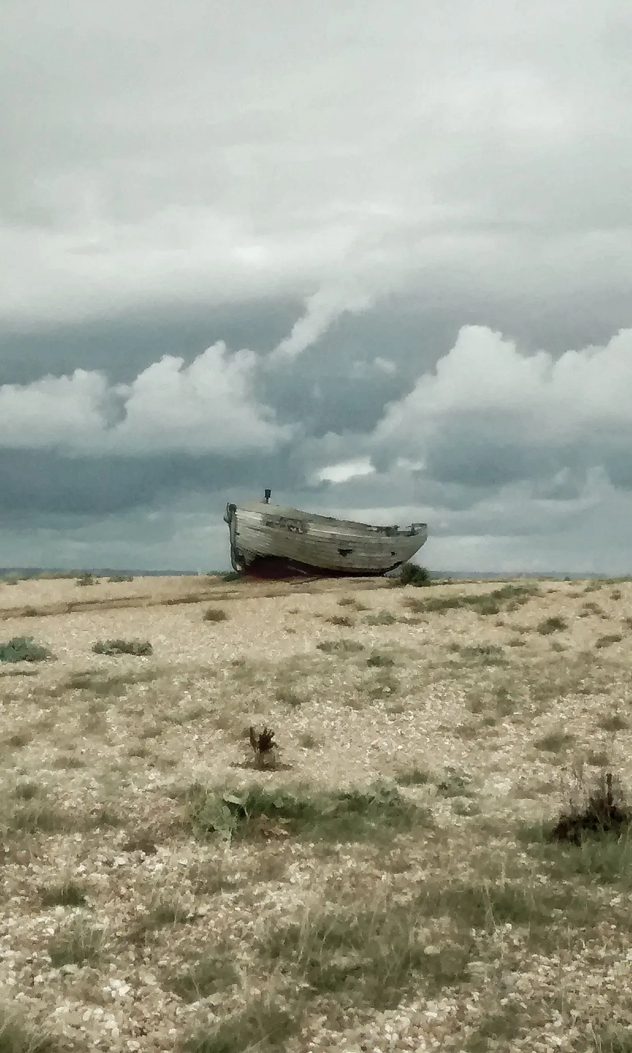 Ship high on the beach